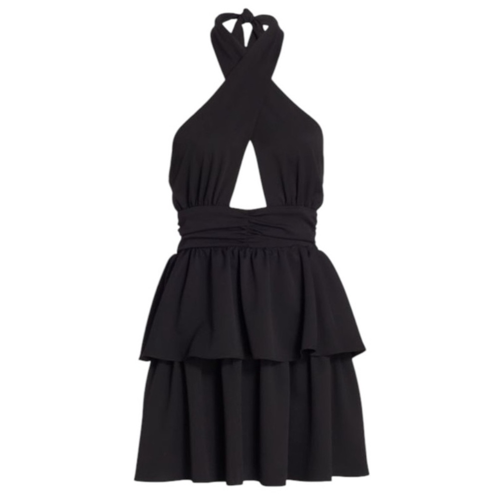 Amanda Uprichard Darby Halter Mini Dress